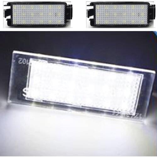 Car License plate Light White 18 SMD For Renault Megane Twingo Lagane 2004-2010 2011 2012 2013 2014