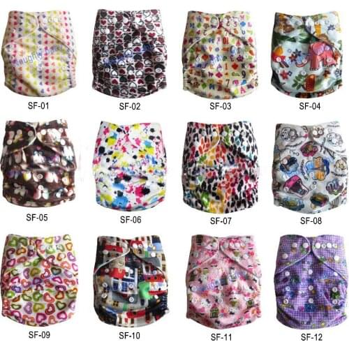 Free Shipping Naturally Nature Minky Printed Washable Adjustable Baby Cloth Diaper Nappy 50pcs+100pcs inserts