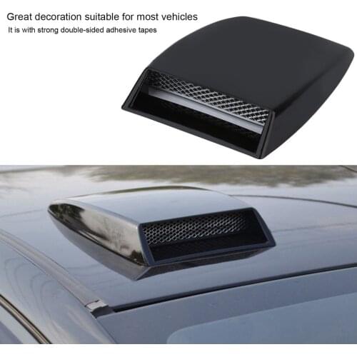 Universal Decorative Air Flow Intake Scoop Turbo Bonnet Vent Cover Hood Silver/white/black car styling