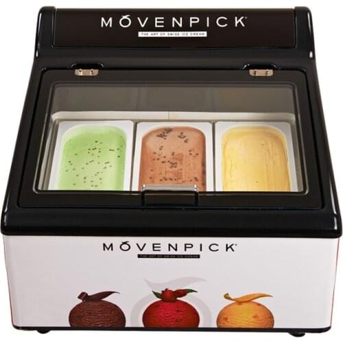 Ice cream ice cream display cabinet machine Refrigerator Commercial egg roll cone ice cream sundae storage machine Commercial