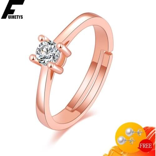 Fashion Finger Ring 925 Silver Jewelry Accessories with Zircon Gemstone for Women Wedding Party Rings Wholesale Adjustable Size