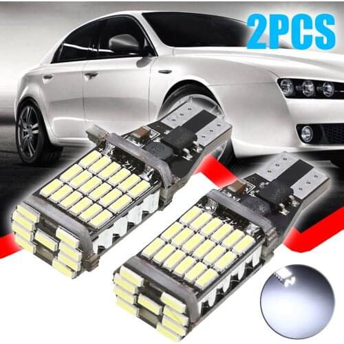 2PCS T15 921 912 4014 SMD LED Car Canbus Width Backup Reverse Light Bulb Super Bright 6500K Xenon White Lamp