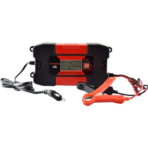 2018 Universal 4A 12V Auo Car Smart RoHs Battery Charger Car Accessories With a multi-function LCD display screen