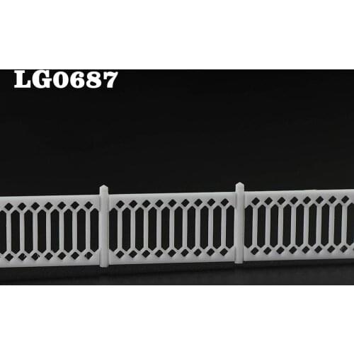 3pcs/6pcs Model Railway Diorama 1:87 Building Fences HO OO Scale Wall White LG0687