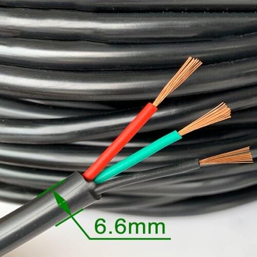 3 core 4 core 5 core car modified wire sheath cable national standard 0.5/0.75/1.25 square pure copper car circuit line black