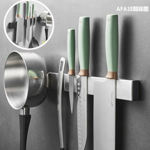 30CM 40CM 50CM Stainless Steel Knife Stand Magnetic Knife Holder Wall Storage Rack Home for Knives Kitchen Accessories Organizer