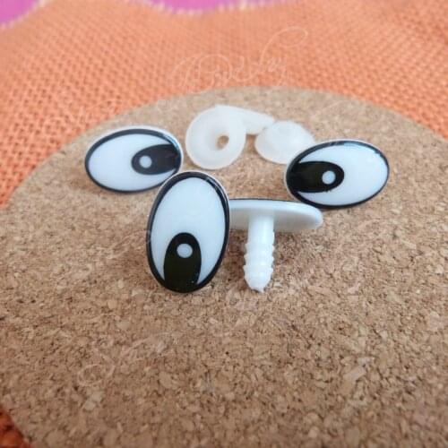 50pcs/lot--14*20mm plastic safety toy eyes with washer
