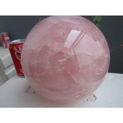 7800g (17.19 lb) Natural Rose Quartz Crystal Sphere Love Healing
