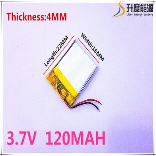 Size 401822 3.7V 120 mah tablet battery With Protection Board For GPS Tablet PC Digital Products