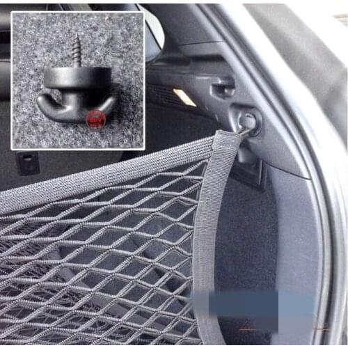 Auto Part Accessories 2PCs REAR TRUNK ENVELOPE CARGO NET TIE DOWN HOOK RING LOOP HANGING ACCESSORIES