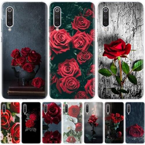 Red Butterfly Roses Flower Phone Case for Xiaomi Redmi Note 10 9 9S 8T 8 7 8A 7 7A 6 6A 9A 9C S2 K20 K30 Pro Fashion Cover Coque