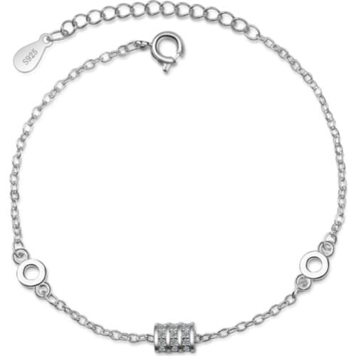 Net red personality fresh literature and art student style wild two-color female models silver plated bracelets JO077