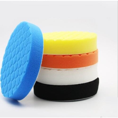 Car Polishing Disc 5 Pcs Sponge Waxing Polishing Pad 3-7 Inch for Car Polisher Drill Adaper