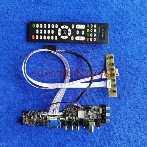 For B140RW03/B140RW02/B140RW01 VGA USB AV TV 3663 1600*900 universal LVDS 40-Pin DVB digital panel LCD Controller board Kit