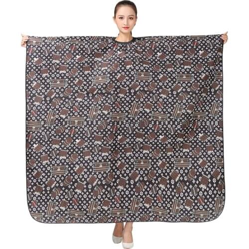 1pcs Professional Hairdressing Apron Hair Cutting Satin Leopard Printing Cape Barber Styling Salon Camps Hairdresser Wrap Cloth