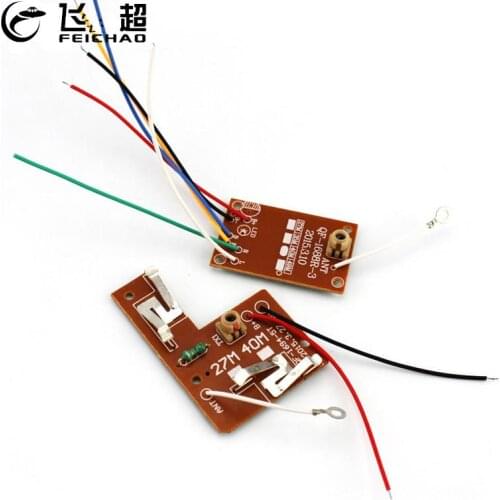 FEICHAO RC Remote Control 4CH/2CH 27MHz Circuit PCB Transmitter&receiver Board Radio System 4.5v-6v for Toy Car Antenna