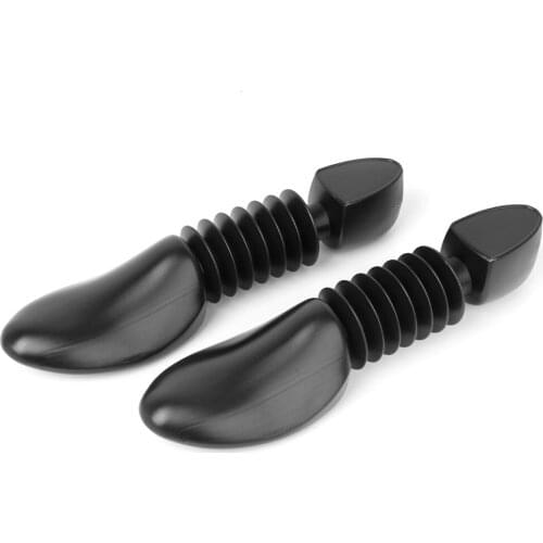 Footful 1 Pair Mens Shoe Trees Shoe Stretcher Shaper Plastic Spring for US Size 7.5-11.5 Black