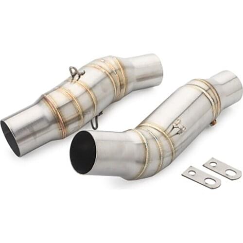 Motorcycle Exhaust Muffler Middle Pipe Link Adapter Slip-On For Kawasaki Z1000 2010 2011 2012 2013 2014 2015 2016 2017 2018 2019