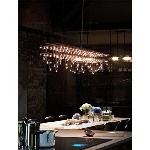 Simple luxury crystal chandelier Nordic fashion atmosphere restaurant bedroom lighting creative design living room lights