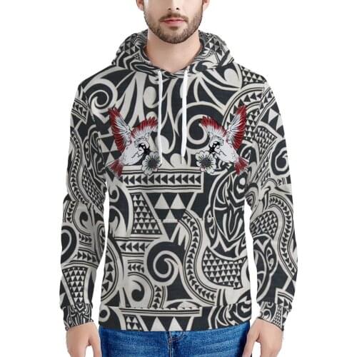 Tonga Custom Pattern Hot Sell Polynesian Printing Mens Hoodies Hoodie Customize Design Standard Oversized Pullover Sweatshirts