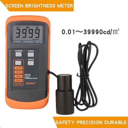 Screen Luminance Meter 0.01-39990cd/m2 SM208 Mini light probe TV Screen Brightness Tester