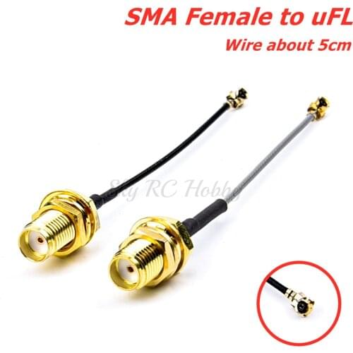 SMA Connector Cable Female to uFL/u.FL/IPX/IPEX RF Coax Adapter Assembly RG178 Pigtail Cable 5cm Wire- 1pcs/2pcs/4pcs