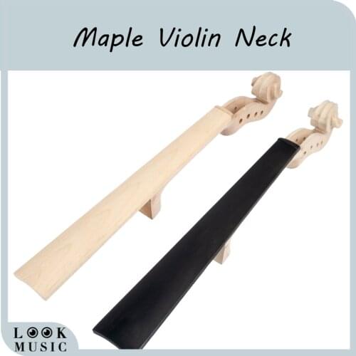 Maple Violin Neck With Ebony / Maple Fingerboard Violin Parts Accessories New