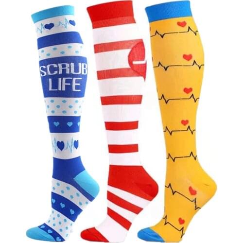 New Compression Socks For Women Men Doctor Nurse Medical Nursing Socks 20-30 MmHg Anti Fatigue Calf Compression Stockings Gifts