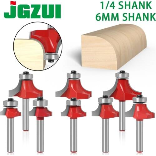 1/4&6mm shank Corner Round Over Router Bit with BearingMilling Cutter for Wood Woodwork Tungsten Carbide
