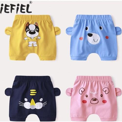 Summer Baby Boys Girls Shorts Cartoon Animal Soft Cotton Shorts Toddler Kids Pants Beach Short Pants Baby Clothing For Boy Girl