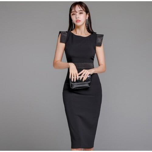Fashion women new arrival OL formal pencil dress personality slim temperament comfortable high quality sleeveless party dress