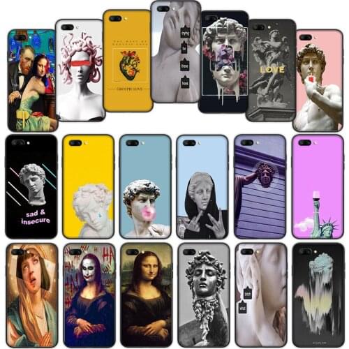 Art Aesthetic Mona Lisa David Soft Cover Case for Huawei Mate 30 20 Lite Y6 Y7 Pro P Smart Z Plus