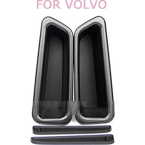 New 2Pcs Car Styling Classic Front Door Container Armrest Storage Box Fit for V/OLVO S60 V60 2010 2011 2012 2013 2014 2015