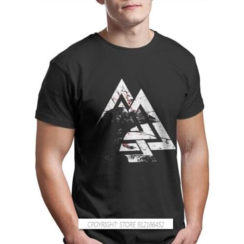 New Summer Odin Crow T-Shirts Cotton Norse Mythology Freyja Freyr Yggdrasil Oversize Harajuku Men Tops