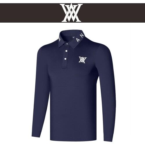 2021 Autumn A-New Mens Golf Long Sleeve Stretch Polo-Shirt Quick-drying Sports Top