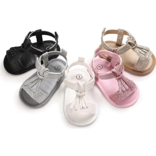 Baby Girls Boys Soft Sole Tassels Shoes Baby Toddler Prewalker Sandals For Newborn 0-18M Clothes