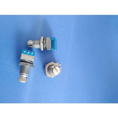 50PCS/lot rotary pot without midpoint 3 control volumen rotation switch potentiometer B50K handle 15mm 3pin