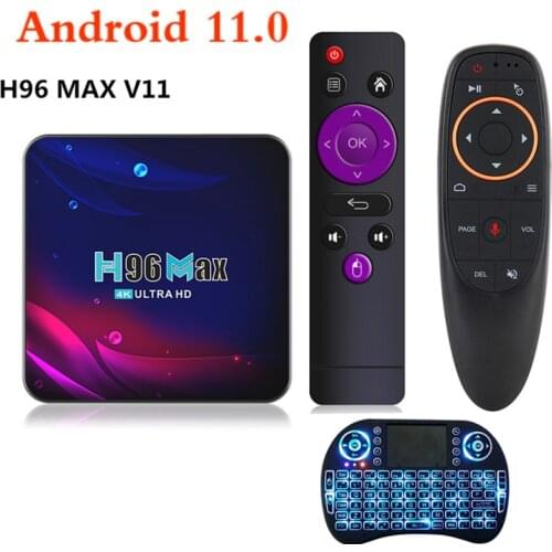 Reproductor multimedia H96 Max V11 Dispositivo de TV inteligente, decodificador con Android 11, 16 GB/32 GB/64 GB de ROM, Wifi