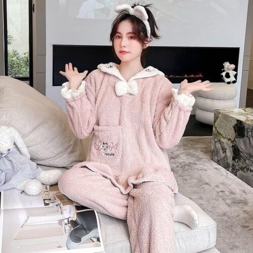 Женские фланелевые пижамы QIANTANG China At AliExpress