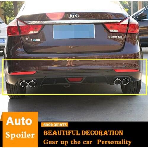 For 2016-2018 KIA K3 Forte Rear Bumper Diffuser Bumpers Protector For 2017 New Forte K3 Body kit bumper rear lip rear spoiler