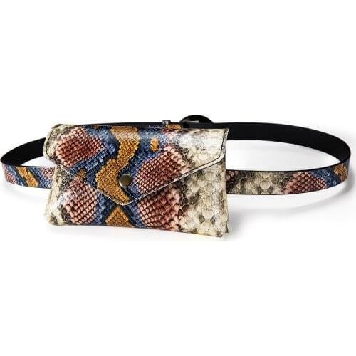 Luxury Leather Womens Belt Mini-bag Personality Rock Small Harajuku Waist Belt Bag All-match Four Season Daily Jeans Barry.Wang