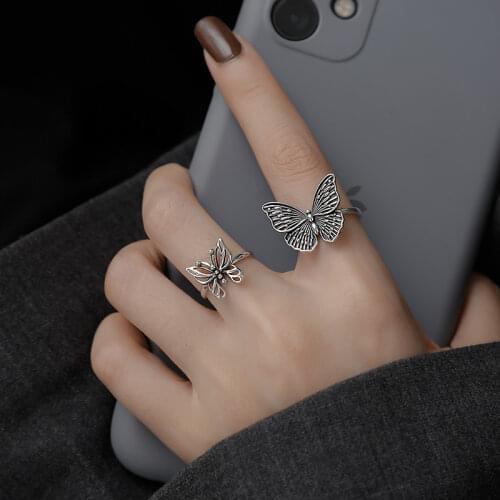 RUOYE Women's Silver Rings