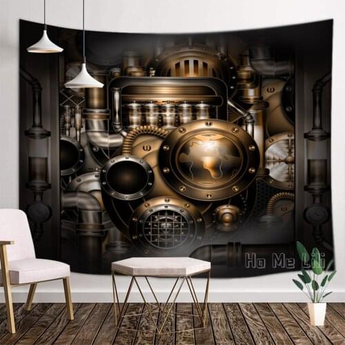 Steampunk Section Of Game Design Digital Tapestry Interior Art Decoration