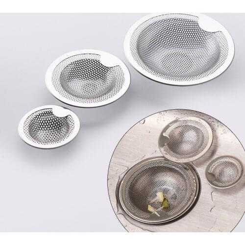 3 Size New Kitchen Stainless Steel Sink Strainer Drain Hole Filter Mesh Trap Bathtub Shower Waste Stopper Drainage for Kitchen