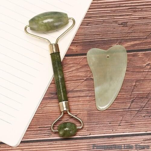 Facial Roller Natural Jade Quartz Face Jade Stone Roller Beauty Massage Tool Face Lift Massager Dropshipping