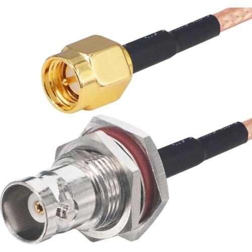 SMA Male Plug Connector Switch BNC Female Jack Convertor RG316 20CM Adapter Cable