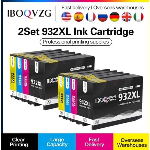 IBOQVZG 932XL 933 for HP932 933XL replacement Ink Cartridge for HP 932 933 Officejet 6100 6600 6700 7110 7610 7612 Printer