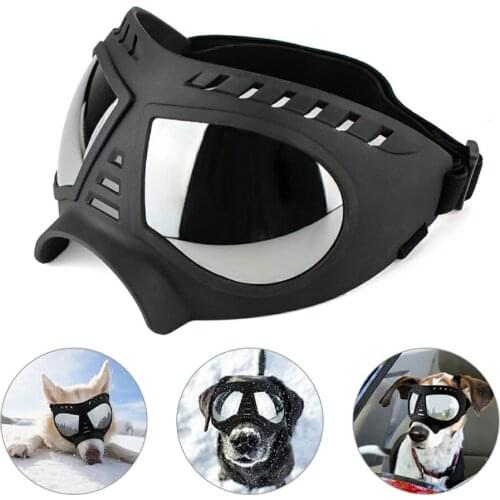 Pet Sunglasses Dogs Goggles Snowproof Waterproof Windproof Anti-Fog Face Mask Glasses Breathable Soft Frame Adjustable Straps