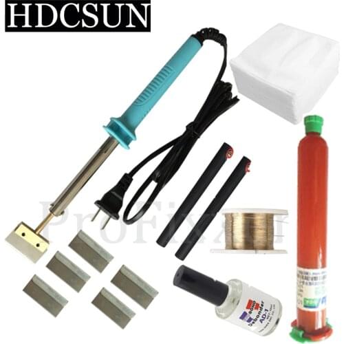 Brand new 7 in 1 UV glue Optical Clear Adhesive dispergator + solder iron Hot Blade Decal Remover glue LCD touch screen repair