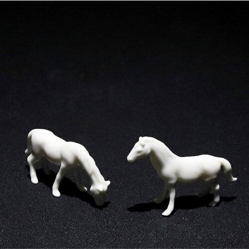 Modern White Dragon Horse Pocket Figurines/Zen Handicrafts/Miniature Garden Home Statue Decor Accessories Interior Sculpture